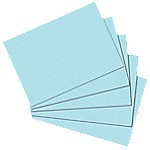 herlitz Karteikarten DIN A6 100 Karten Blanko Blau 14,8 x 10,5 cm 100 Stück von herlitz