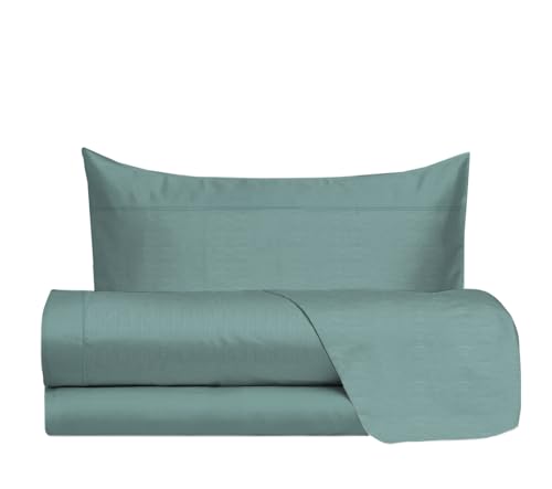 hermet Bettwäsche-Set für Einzelbett, 100% Baumwolle, für Einzelbett, Muster in Leinenoptik, Bettlaken + Spannbettlaken + Kissenbezug hermet Bettwäsche-Set für Einzelbett, 100% Baumwolle, für Einzelbett, Muster in Leinenoptik, Bettlaken + Spannbettlaken + Kissenbezug von hermet
