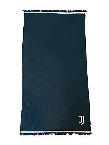 hermet Juventus F.C, Strandtuch mit Fransen, Strandtuch für Meer und Pool, 100% Baumwolle, 85 x 160 cm, offizielles Produkt von hermet