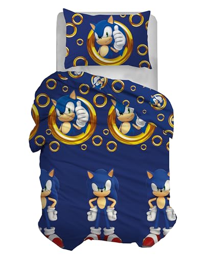 Hermet Sonic Bettbezug für Einzelbett, 100% Baumwolle, offizielles Produkt von hermet