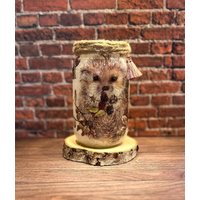 Windlicht Mit Igel & Brombeeren - Handgemachtes Glas Im Decoupage-stil, Herbstliche Naturdeko Rustikales 17 cm Hoch, Geschenkidee Windlicht Mit Igel & Brombeeren - Handgemachtes Glas Im Decoupage-stil, Herbstliche Naturdeko Rustikales 17 cm Hoch, Geschenkidee von herzAAllerlei