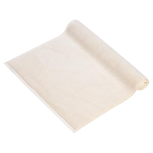 herzbach home Premium Badvorleger PURA | 60 x 90 cm extra groß | 100% Baumwolle | Extra weich | Badteppich | Farbe: Creme von herzbach home