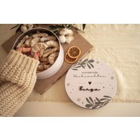 Personalisierte Keksdose Weihnachten | Plätzchendose Mit Namen Geschenk Kollegen & Familie Vorratsdose Xmas von herzundloewe