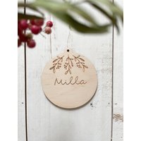 Baumanhänger Christbaumkugeln Mit Namen von herzundspaene