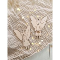 Engel | Baumanhänger Christbaumschmuck Mit Namen Holz von herzundspaene