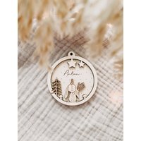 Hase Junge Baumanhänger Christbaumkugeln Mit Namen von herzundspaene