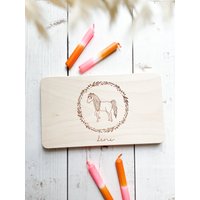 Holzbrettchen - Pferd von herzundspaene