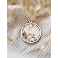 Löwe Baumanhänger Christbaumkugeln Mit Namen von herzundspaene