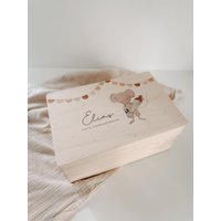 Personalisierte Holzkiste Kindergarten | Erinnerungskiste Mit Name & Spruch Geschenk Für Kindergartenkind Holzbox Handgemaltem Motiv von herzundspaene