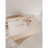 Personalisierte Holzkiste Kindergarten | Erinnerungskiste Mit Name & Spruch Geschenk Für Kindergartenkind Holzbox Handgemaltem Motiv von herzundspaene