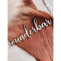 Schriftzug - Wunderbar von herzundspaene