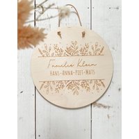 Türschild Familie von herzundspaene