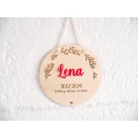 Geburtstafel Baby/Geschenk Zur Geburt von herzwerkewuppertal