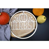 Türkranz Herbst - Holzkranz Herbst, Herbstkranz Türe, Wanddeko Holz, Herbstdeko Eingang von herzwuid