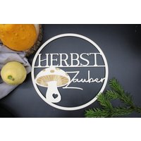 Türkranz Herbst - Holzkranz Herbstzauber, Herbstkranz Türe, Wanddeko Holz, Herbstdeko Eingang von herzwuid
