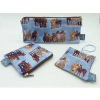 Mäppchen, Geldbeutel, Lavendelsäckchen "Pferde' Zur Auswahl, Unikate Mäppchen, Geldbeutel, Lavendelsäckchen "Pferde' Zur Auswahl, Unikate von hessmade