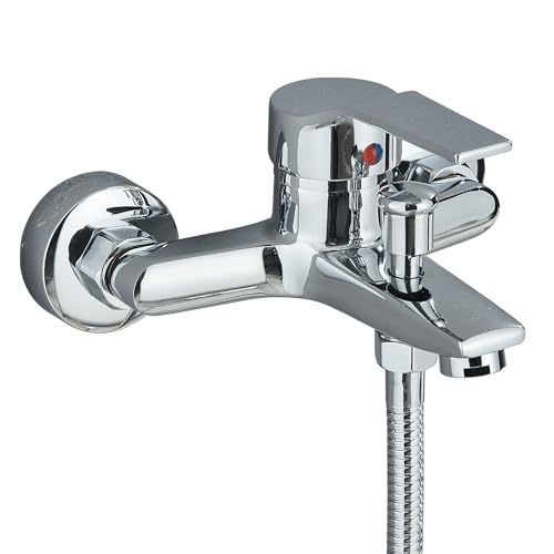 Hevenaov Badewannenarmatur Chrom Duscharmatur für die Badewanne Wandmontage Einhand Wannenarmatur, Mischbatterie Badewanne von hevenaov