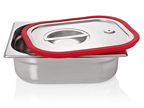 heychef. - GN Deckel 1/4 mit umlaufender Silikondichtung und Loch gegen Unterdruck - Edelstahl | weitere GN Deckel & Größen im Sortiment heychef. - GN Deckel 1/4 mit umlaufender Silikondichtung und Loch gegen Unterdruck - Edelstahl | weitere GN Deckel & Größen im Sortiment von heychef.