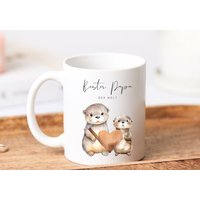 Papa Geschenk Geburtstag, Vatertagsgeschenk Süße Tasse Mit Otter Motiv Bester Der Welt, Vatertag Geschenk, Vater Geburtstag von heyloulala