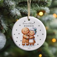 Personalisiertes Weihnachtsbaum Ornament Oma & Opa Ihr Seid Die Besten Keramik Lebkuchenmann Baumschmuck Baumanhänger Kugel Personaliserbar von heynelly