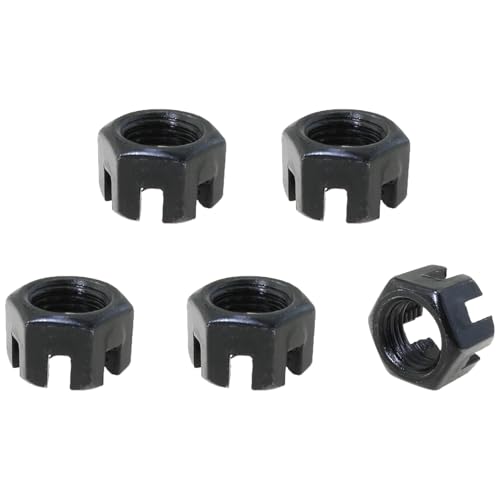 Heyous Sechskantmuttern aus Karbonstahl, M14 x 1,5 mm, schwarz, für Radlager, mechanische Ausrüstung, Möbelbeschläge, 5 Stück von heyous