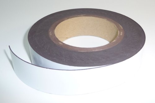 magnetisches Etikettenband 10mm x 10m, weiß, 1 Rolle – magnetische Etiketten Rollenware, Lageretiketten magnetisch, beschriftbar, Magnetstreifen von hf hajo - fix Magnet- | Klebe- | Schneideprodukte