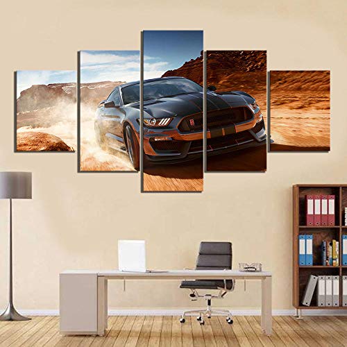 hgjfg Bilder Wandbild 150x80cm Leinwandbild 5 TLG Kunstdruck Ford Mustang Luxusauto modern Wandbilder XXL Wanddekoration Design Wandkunst 5 Stücke Leinwand Wohnzimmer Dekoration hgjfg Bilder Wandbild 150x80cm Leinwandbild 5 TLG Kunstdruck Ford Mustang Luxusauto modern Wandbilder XXL Wanddekoration Design Wandkunst 5 Stücke Leinwand Wohnzimmer Dekoration von hgjfg