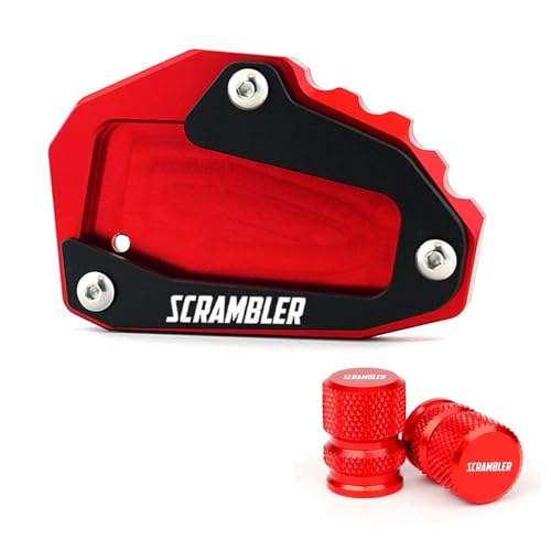 hgudyr Fuß-Verbreiterung Ständer Platte Motorrad-Seitenständer-Verlängerungspolster für D&ucati 2023 Für Scrambler Icon Full Throttle Für Scrambler 1100 Icon Dark Desert Sled von hgudyr