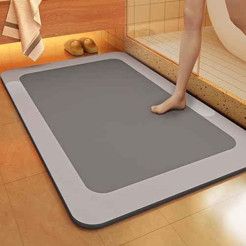 hhbzhdpg Absorbierende Badematte, Rechteckige Badezimmermatten, Rutschfester Badteppich für Waschküchen, Schlafzimmer, Küchentürteppich(C,60X90CM) von hhbzhdpg