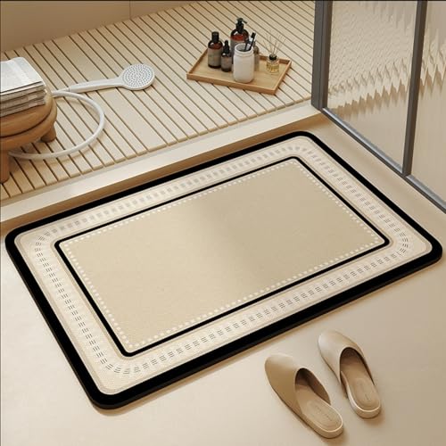 hhbzhdpg Waschbare Design-Badematten, Badematte mit Gummirückseite, rutschfeste Matte für Badewanne, Boden, Zuhause, Küche(A,80X120CM) von hhbzhdpg