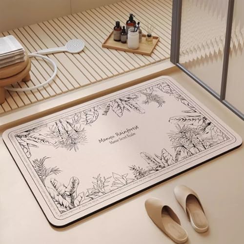 hhbzhdpg Waschbare Design-Badematten, Badematte mit Gummirückseite, rutschfeste Matte für Badewanne, Boden, Zuhause, Küche(B,45X70CM) von hhbzhdpg