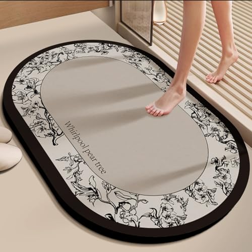 hhbzhdpg Weiche Badematte, Waschbarer Teppich für Die Küche, rutschfeste Badewannenmatte. Auch für Treppen, Balkone, Waschküchen und Bereiche mit Haustieren Geeignet(E,80X120CM) von hhbzhdpg