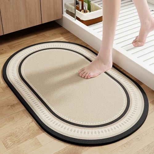 hhbzhdpg Weiche Badematte, Waschbarer Teppich für Die Küche, rutschfeste Badewannenmatte. Auch für Treppen, Balkone, Waschküchen und Bereiche mit Haustieren Geeignet(F,45X70CM) von hhbzhdpg