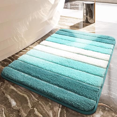 hhbzhdpg Weiche Badematten, Mikrofaser-Badezimmerteppich, Duschteppich, Eignet Sich Auch Gut für Treppen, Balkone, Waschküchen und Bereiche für Haustiere(C,50X80CM) von hhbzhdpg