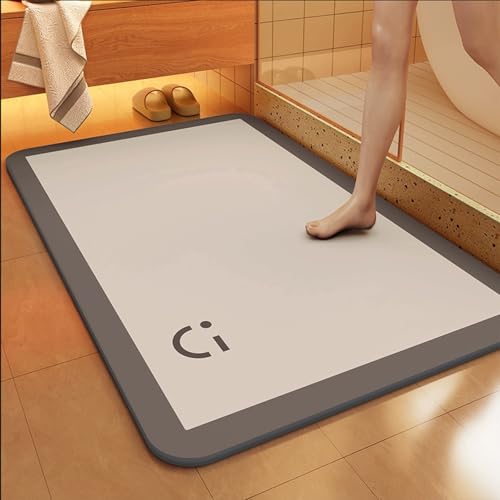 hhbzhdpg rutschfeste, Saugfähige Badematte, Maschinenwaschbare, Schnell Trocknende Teppiche, Badezimmerteppich für Den Boden Neben Der Badewanne, Leicht Zu Reinigen(C,60X90CM) von hhbzhdpg