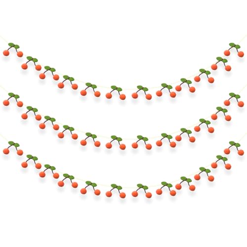 hhdatc Kirsch-Girlande, bunte Kirsch-Dekorationen, Obstgirlande zum Selbermachen, Hängedekoration, Schlafzimmer, Wand, Orange, 3 Stück hhdatc Kirsch-Girlande, bunte Kirsch-Dekorationen, Obstgirlande zum Selbermachen, Hängedekoration, Schlafzimmer, Wand, Orange, 3 Stück von hhdatc