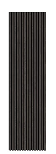 hibitaro Holz Lamelle mit Akustik Effekt | 605 x 2400 x 22 mm | 6 Farben | Wand- und Deckenmontage möglich (Black Oak) von hibitaro