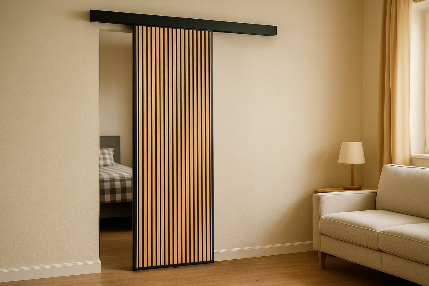 hibitaro Schiebetür Lovo Lamellenschiebetür in 949 x 2150 mm als Zimmertürenersatz hibitaro Schiebetür Lovo Lamellenschiebetür in 949 x 2150 mm als Zimmertürenersatz von hibitaro