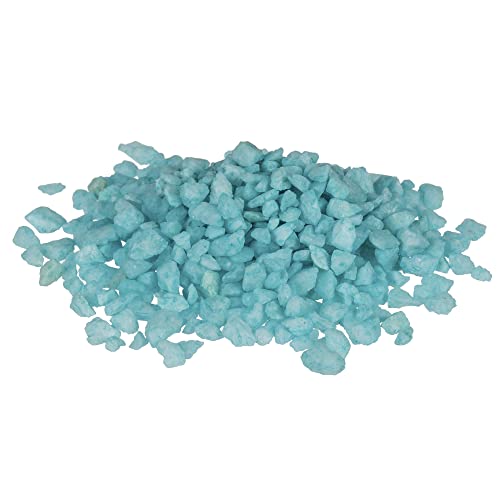 hibuy Dekosand, Dekogranulat Ã˜ 4-8 mm - Aquamarin - 400 g in Kunststoffdose von hibuy
