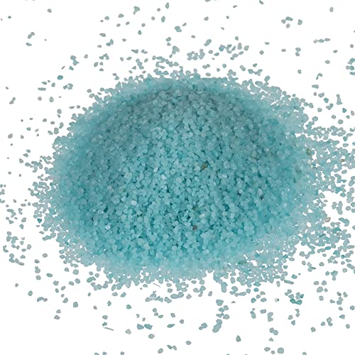 hibuy Dekosand, Dekogranulat - Streusand fein - Farbe: Aquamarin - 400 g in wiederverschlieÃŸbarer Kunststoffdose von hibuy