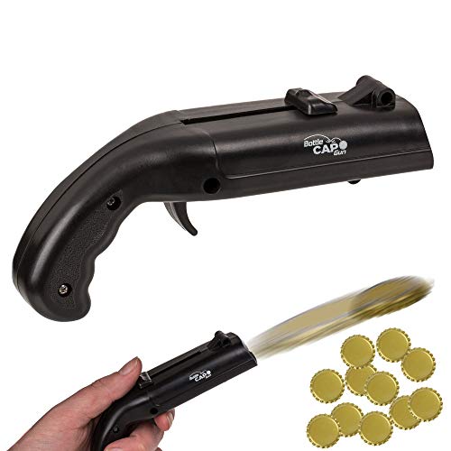 Flaschenöffner Kronkorken-Pistole/Bottle Cap Gun - Kronkorken abfeuern - mit 11 Kronkorken von hibuy