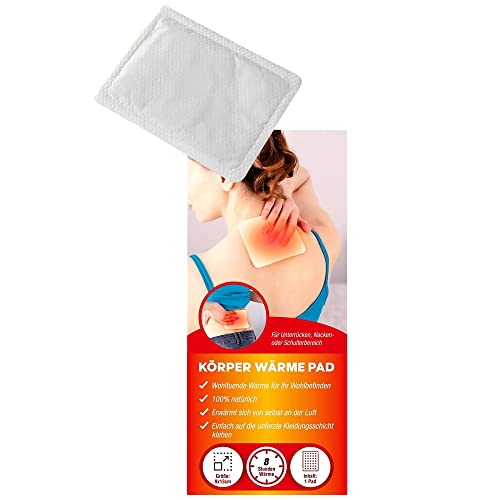 hibuy Wärmepad selbstklebend - Körper Wärme Pad - 8 Stunden wohltuende Wärme am Körper 13 x 9 cm - 4 Stück von hibuy