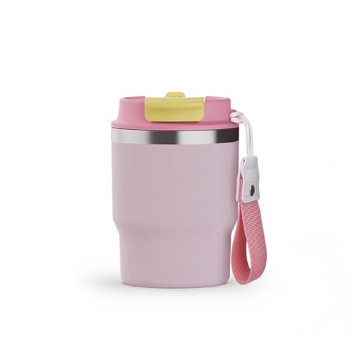 hicoosee Kaffeebecher to Go 12oz – Thermobecher Blau mit Deckel, Doppelwandiger Edelstahl-Isolierbecher, auslaufsicher für Auto, Büro & Reisen von hicoosee