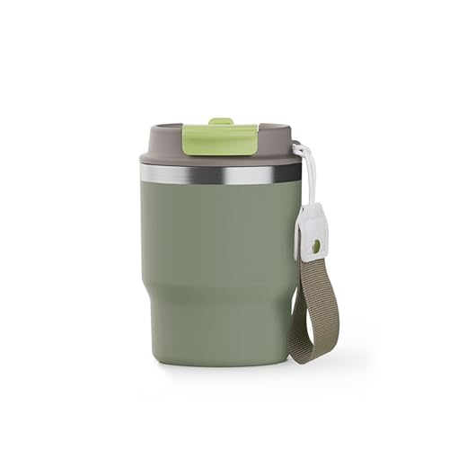 hicoosee Thermobecher 350ml – Kaffeebecher to Go Rosa, Vakuum Isolierbecher aus Edelstahl, Auslaufsicherer Reisebecher mit Deckel für Kaffee & Tee unterwegs von hicoosee