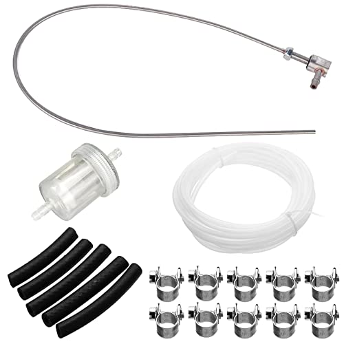 Benzinschlauch Kit, Dieselheizung Kraftstoffleitung mit Benzinfilter Kraftstoffstandrohr Standheizung Standrohr Kraftstoffschlauch Clip Kit für Auto Motorrad Roller (5) von hifrom