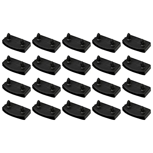 hifrom Lattenrost-Halterungen Bett Lattenrost Kappen 20 Pcs Lattenrost Halter 53mm Seitenhalterungen Bettlattenhalter Sets für Betten Verbindungszubehör Einzel Doppelbetten, Schwarz (20) von hifrom