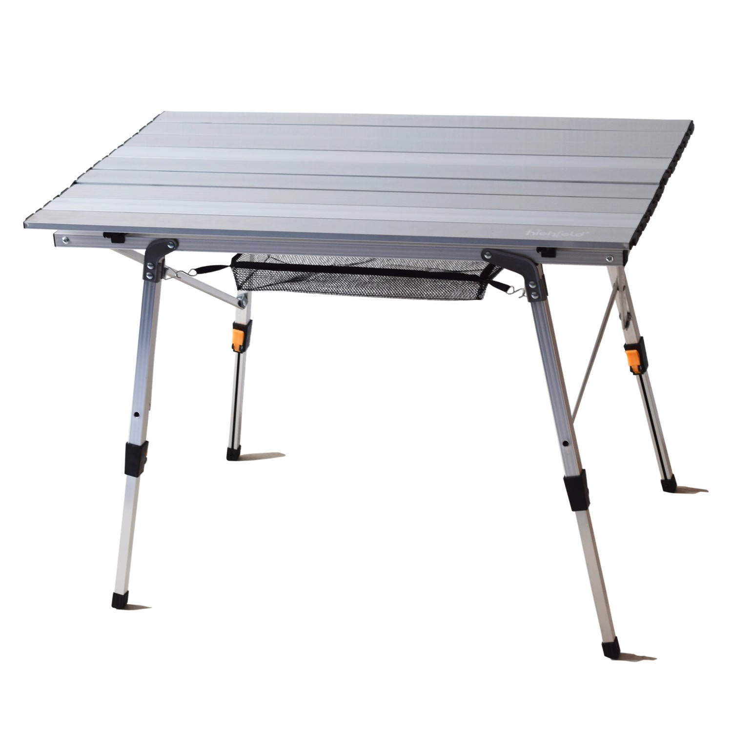 Highfeld Camping Tisch aus Aluminium mit Faltfunktion in Silber Highfeld Camping Tisch aus Aluminium mit Faltfunktion in Silber von highfeld