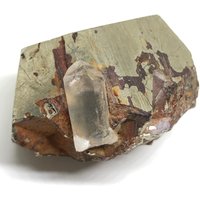 Pyrit-Kristall Mit Beendeter Quarz-Kristallperle von highsierraminerals