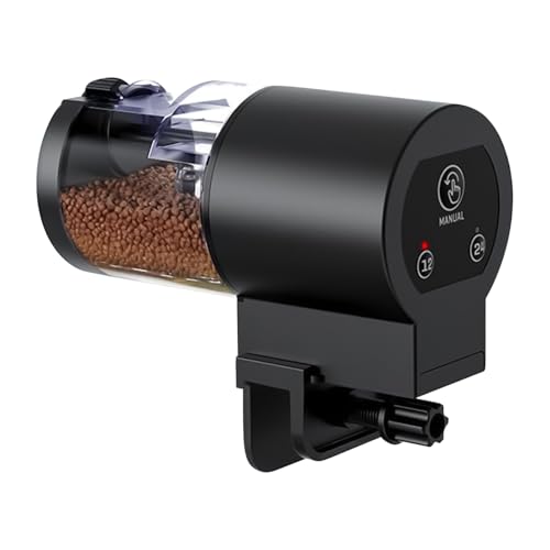 Automatischer Fischfutterautomat - 100ml Fischbecken Futterautomat Spender | Zeitgesteuerte Portionskontrolle Batteriebetrieben für Guppys Kampffische Automatischer Fischfutterautomat - 100ml Fischbecken Futterautomat Spender | Zeitgesteuerte Portionskontrolle Batteriebetrieben für Guppys Kampffische von higyee