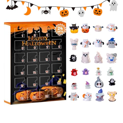 Halloween Countdown Kalender - Niedliche Geister-Deko | Halloween Countdown Kalender Spielzeug Geschenk Zimmerdeko Für Erwachsene Jugendliche Mädchen Wohnheim Wohnzimmer Nachttisch von higyee